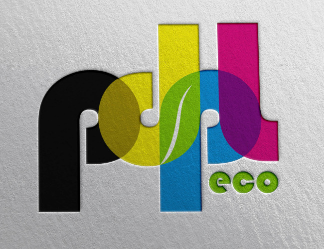 Projektowanie logo dla firm,  Nowy Eko logo dla drukarni OOH, logo firm - Damian Grochowski